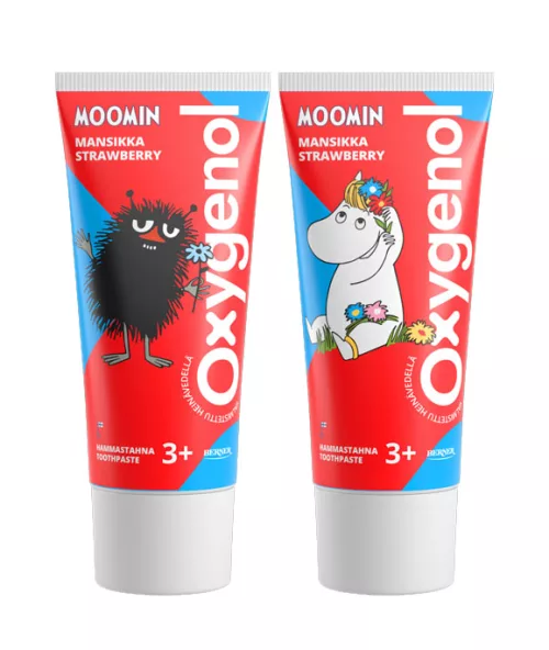 Oxygenol Moomin Клубничная зубная паста 3+ 50 мл