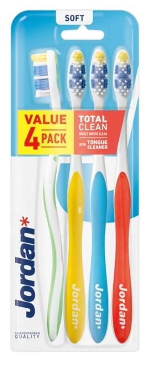 Jordan Soft Total Clean Зубные щетки 4 шт