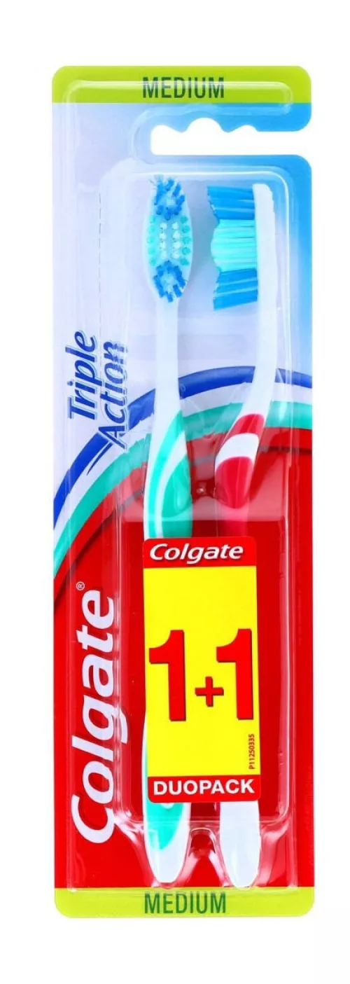 COLGATE Triple Action, зубная щётка (средняя жесткость) 