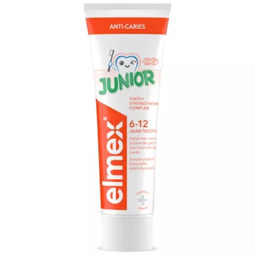elmex Junior детская зубная паста для детей 6–12 лет, 75 мл 
