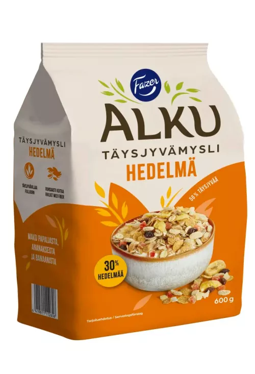 Fazer Alku Хрустящие мюсли с тропическими фруктами, 600 г