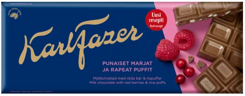 Karl Fazer — шоколадная плитка с красными ягодами, 180 г 