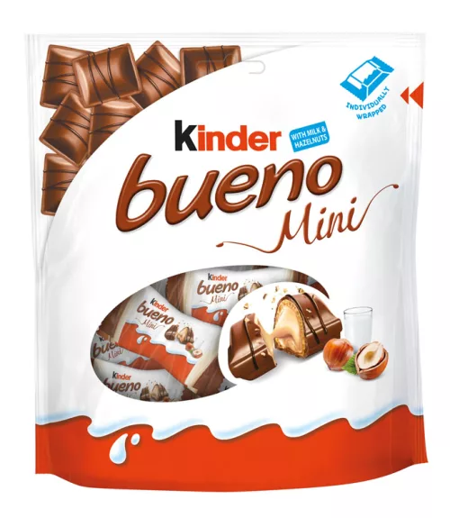 Kinder Mini Bueno, 108 г, пакет с мини-вафельными батончиками 