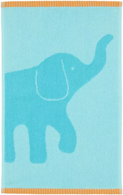 Полотенце для рук Finlayson Elephant Free 50x70, бирюзово-оранжевое 