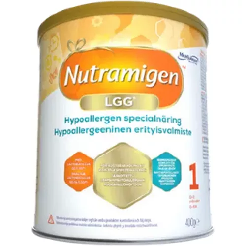 Nutramigen 1 LGG, 400 г — клиническая смесь на основе казеина для диетотерапии аллергии на белок коровьего молока. 