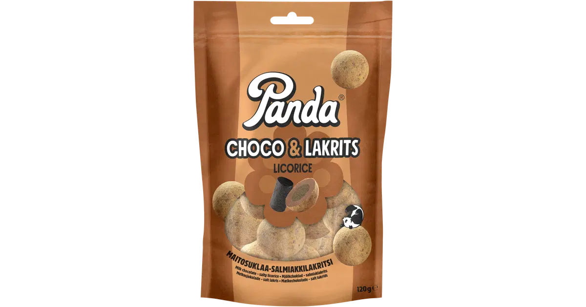 Panda Choco Lakrits suklaa lakritsi 120g