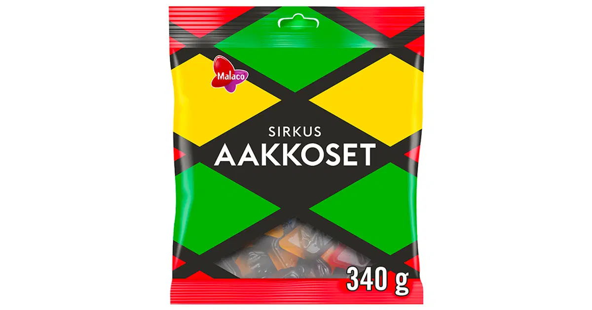 Malaco Aakkoset Sirkus makeissekoitus 340g