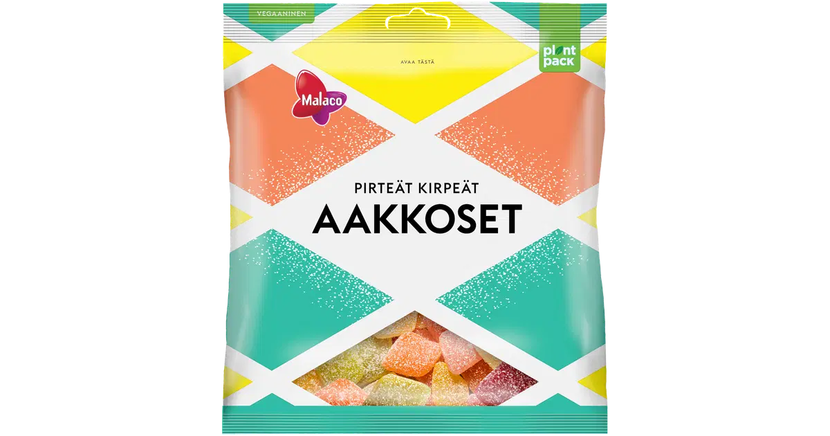 Malaco Aakkoset Pirteät Kirpeät makeissekoitus 280g