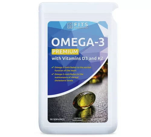 Омега-3 Premium с витаминами Д3 и К2 90 капсул 