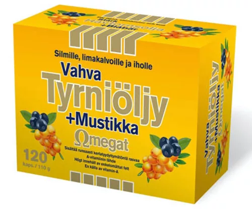 VN Tyrniöljy+Mustikka Omegat, vahva