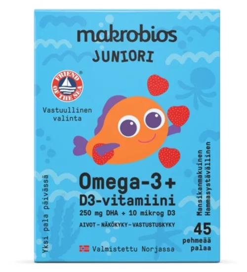 Macrobios Junior Omega3 + D3 витамина