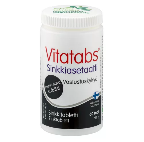 Vitatabs Цинк Ацетат со вкусом лакрицы, 60 табл