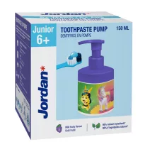 Jordan Junior Зубная паста для детей от 6 лет с фруктовым вкусом во флаконе с дозатором 150 мл