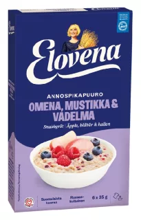 Elovena Порционная овсяная каша с яблоком, ежевикой и малиной 6х35г