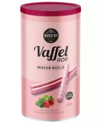 Вафельные трубочки со вкусом клубники, 250 г 
