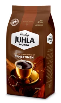 Paulig Juhla Mokka Samettinen Кофе в зёрнах 450 г