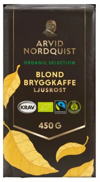 Arvid Nordquist Blond Молотый кофе легкой обжарки органический, 450гр.