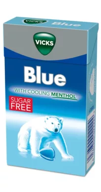 Vicks Blue леденцы для горла 40 г без сахара 
