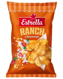 Чипсы Estrella со вкусом «Ранч» и сметаны, 275 г 
