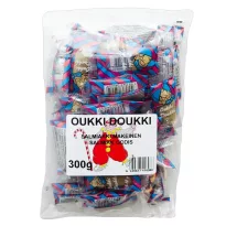Finnsweet Oukki Doukki 300 г, солёные лакричные конфеты (салмиакки) 
