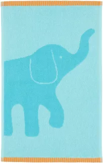 Полотенце для рук Finlayson Elephant Free 50x70, бирюзово-оранжевое 
