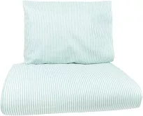 Комплект постельного белья Xtra Lykke 150 x 210 см + 55 x 65 см, зелено-белый 

