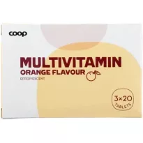 Шипучие мультивитамины Coop со вкусом апельсина, 3 x 20 шт. 
