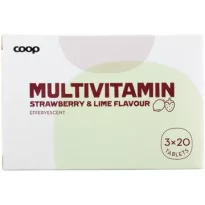 Coop Мультивитамины Клубника-лайм шипучие таблетки 3х20 шт. 

