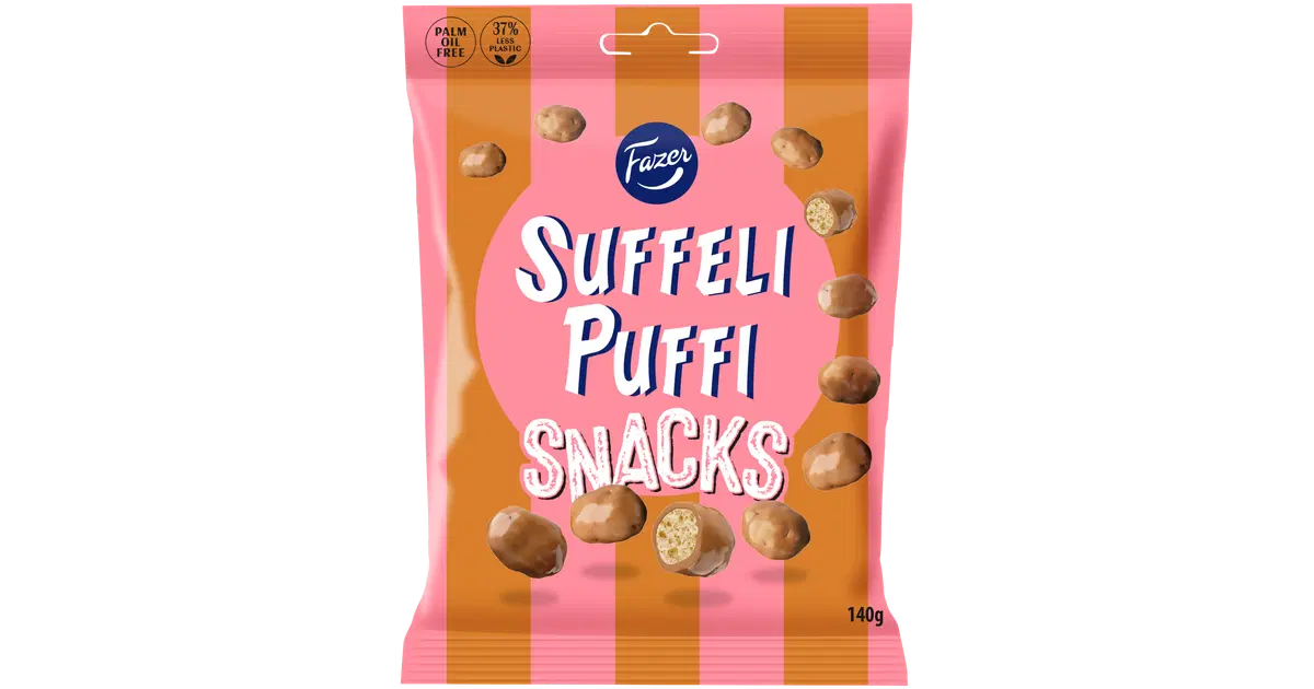 Fazer Suffeli Puffi Snacks karkkipussi 140g