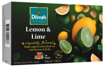 Чай Dilmah «Лимон–Лайм» 20×1,5 г 
